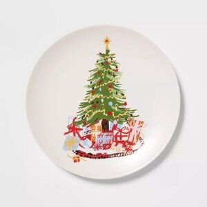 Threshold 7.5" Christmas Tree Stoneware Appetizer Single Plate